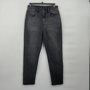 American Eagle Mom Jeans Stretch High-Rise Ankle 90's Dark Denim 2 Womens